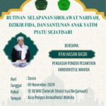 Ponpes Arroudhotul Wahida Gelar Acara Rutinan Selapanan “Maqoman Sholawat Nariyah, Dizikir Fida’ dan Santunan Anak Yatim